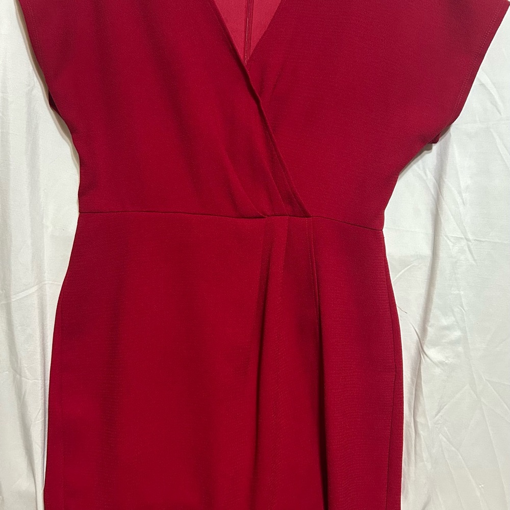 Elegant Red Wrap Dress
